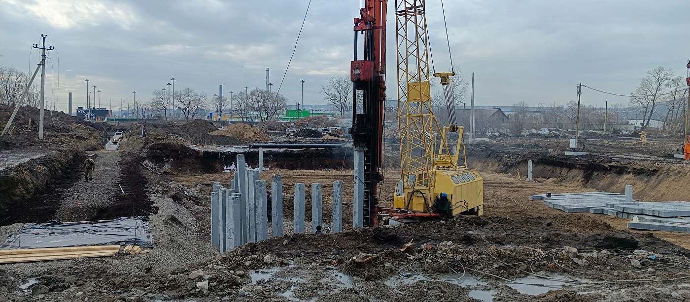 Аренда сваебоя для забивки бетонных свай в Перми